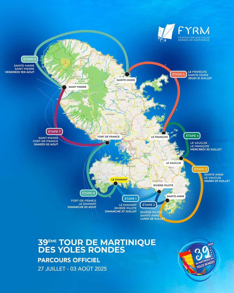 39ᵉ Tour des yoles : du 27 juillet au 3 août, la Martinique reprend le large