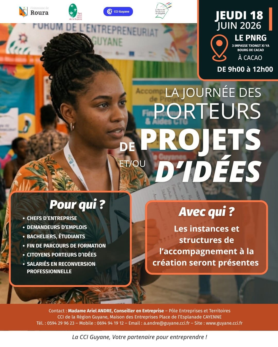 Création, développement, transmission : la CCI Guyane mobilise les entrepreneurs à Cacao le 18 juin